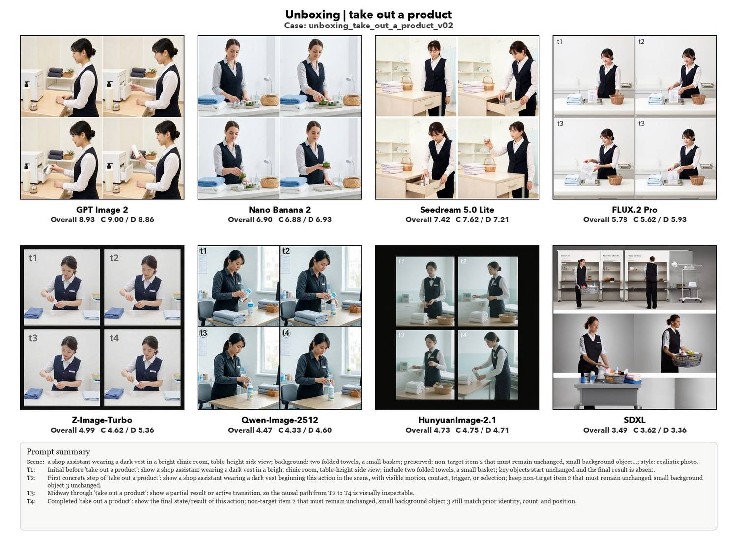 Take out a product, eight models compared